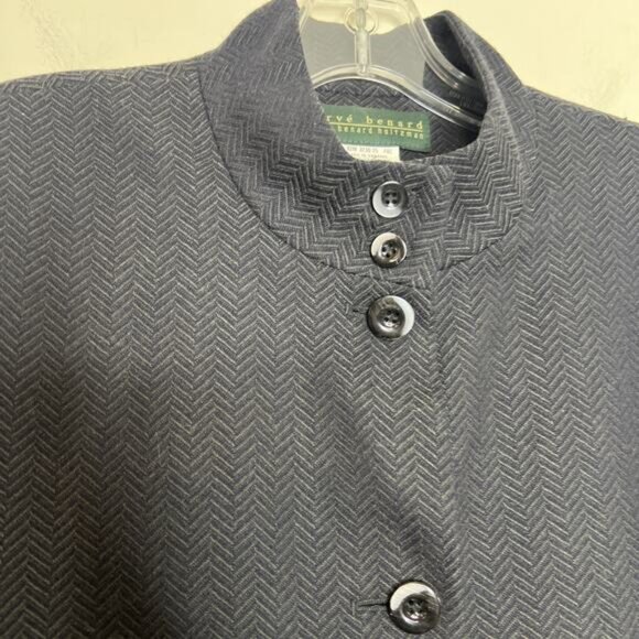 Harve Benard Womens Jacket Size 10 Herringbone Wool Button Up Classic Timeless - Picture 5 of 11